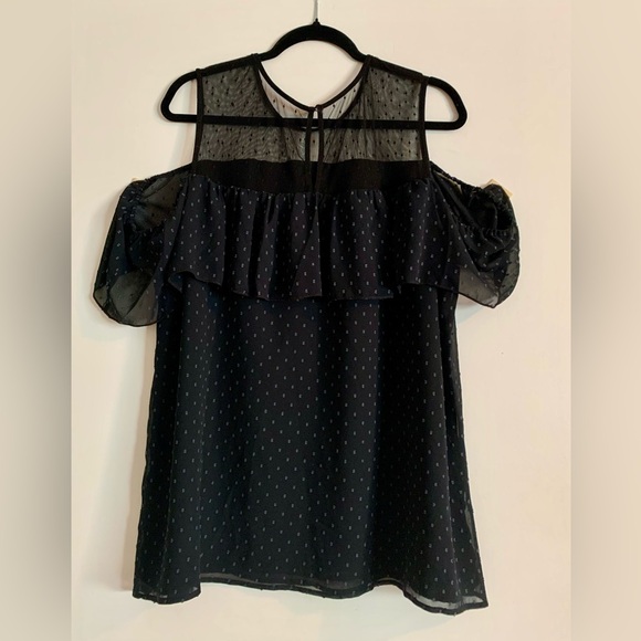 119 RICKI’S plus sheer black top - Picture 2 of 8